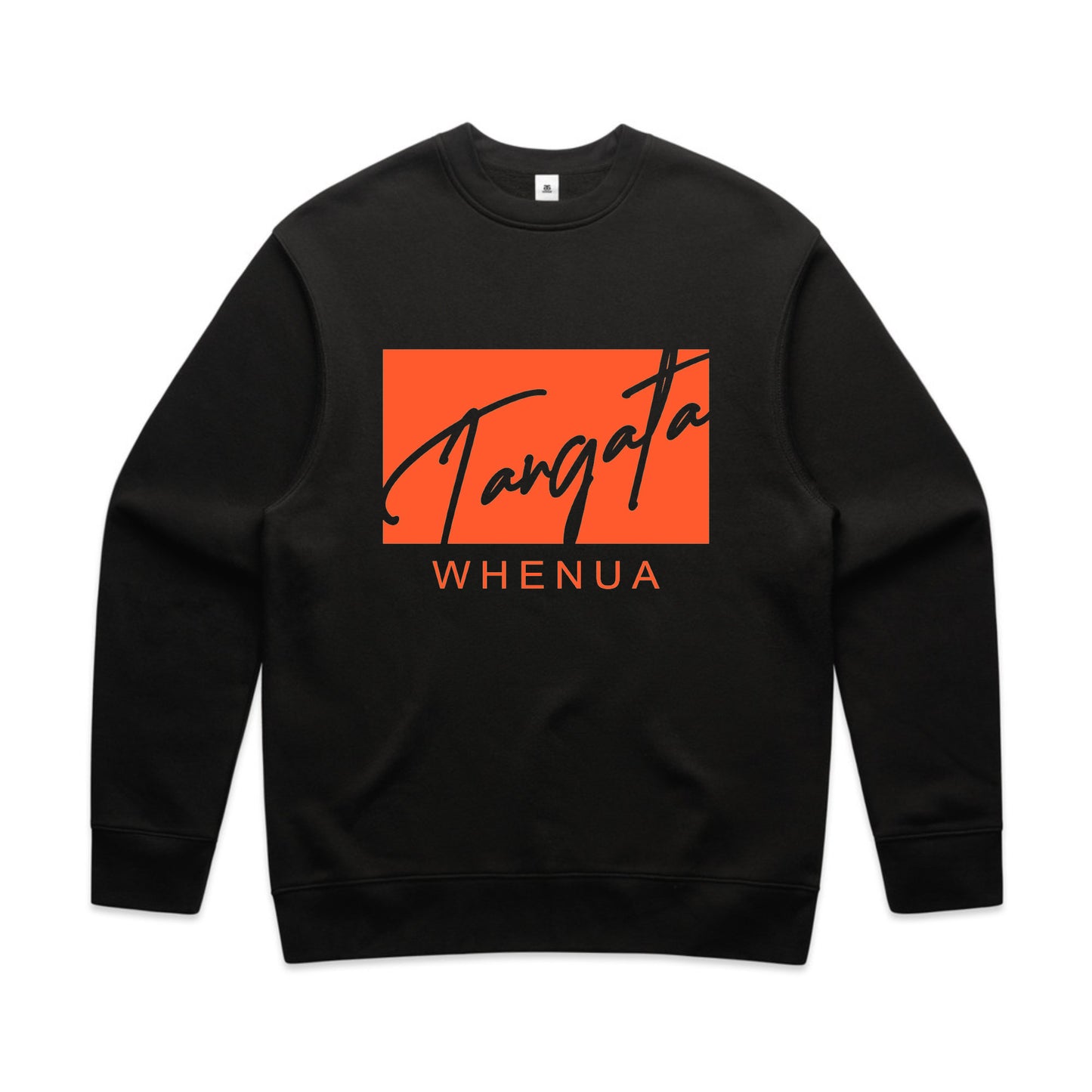 Tangata Whnua 2.0 Crew Neck (Black and Coral Orange)