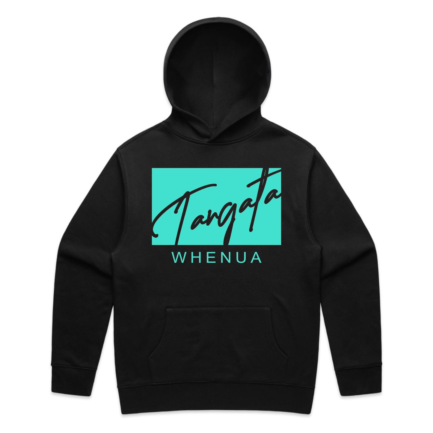 Tangata Whnua 2.0 Relax Hood (Black and Turquoise Blue)