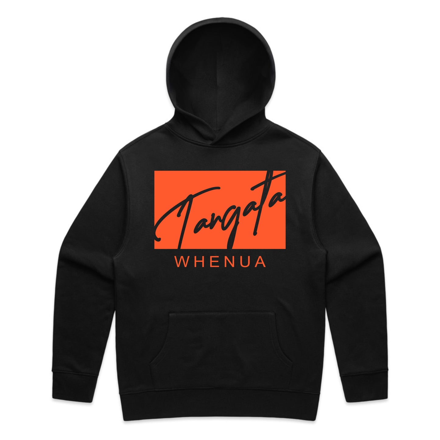 Tangata Whnua 2.0 Relax Hood (Black and Coral Orange)